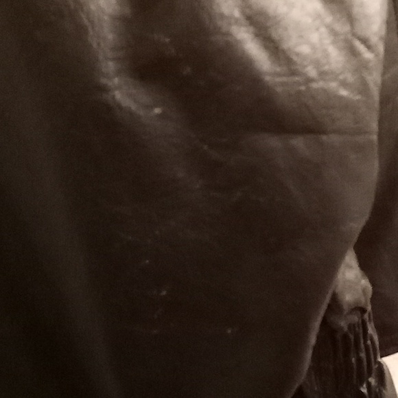 VINTAGE GENUINE LEATHER Matrix Biker Bomber Goth Sz 2XL Black Sliver Studs CG - Picture 15 of 15